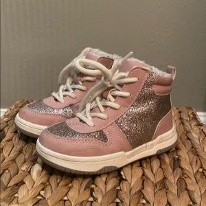 H&M Kids Pink Sparkle Fur Lined Sneakers